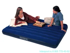 Надувной матрас двуспальный 152х203х25 см INTEX Classic Downy 64759