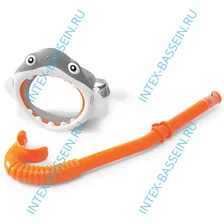 Маска для плавания с трубкой INTEX "Акула", артикул 55944