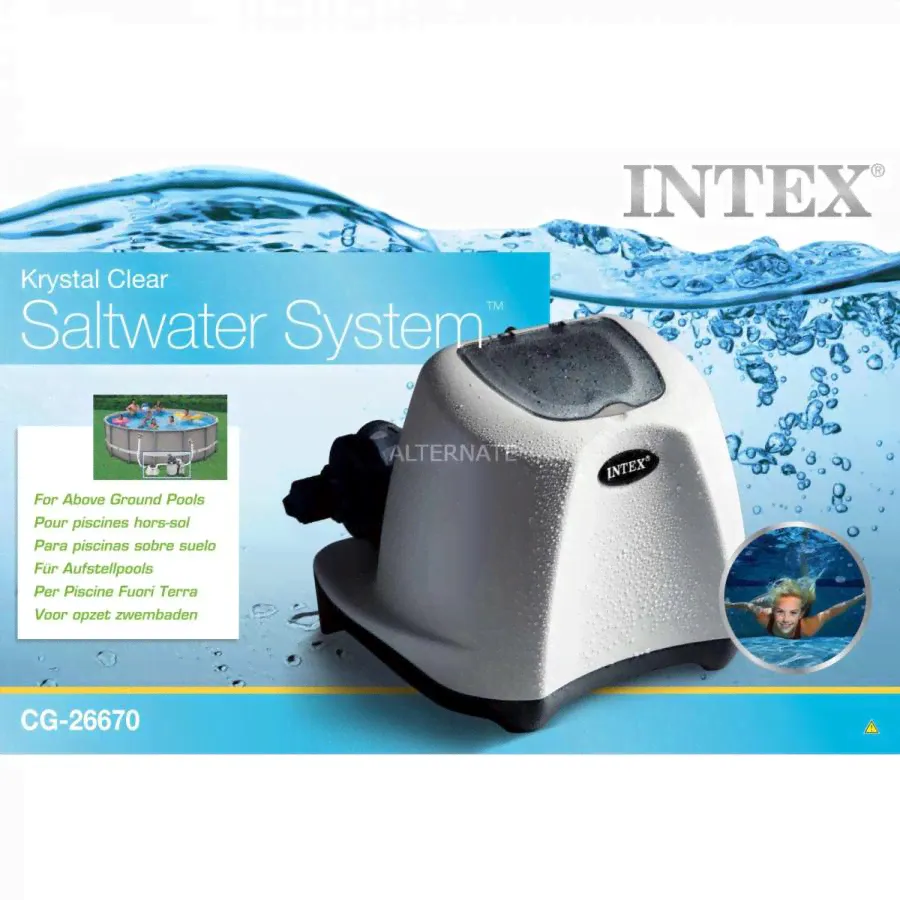 Intex Krystal Clear Salzwassersystem ECO 6220 / CG-26670, Wasserfilter(weiß)